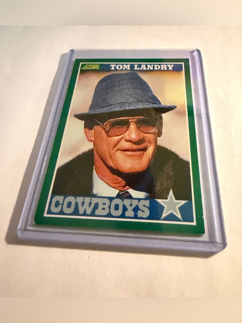 Tom Landry 1989 Score Football Card # 330 Dallas Cowboys Coach Vintage